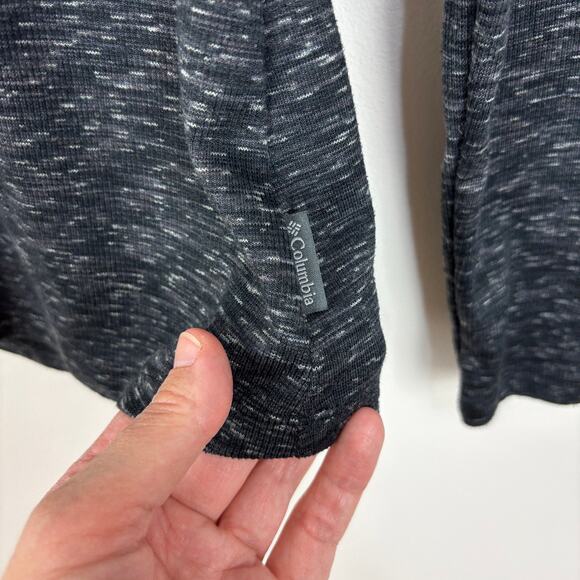 Columbia long sleeve hooded top Small Gray spacedye outdoor hiking - Picture 6 of 9